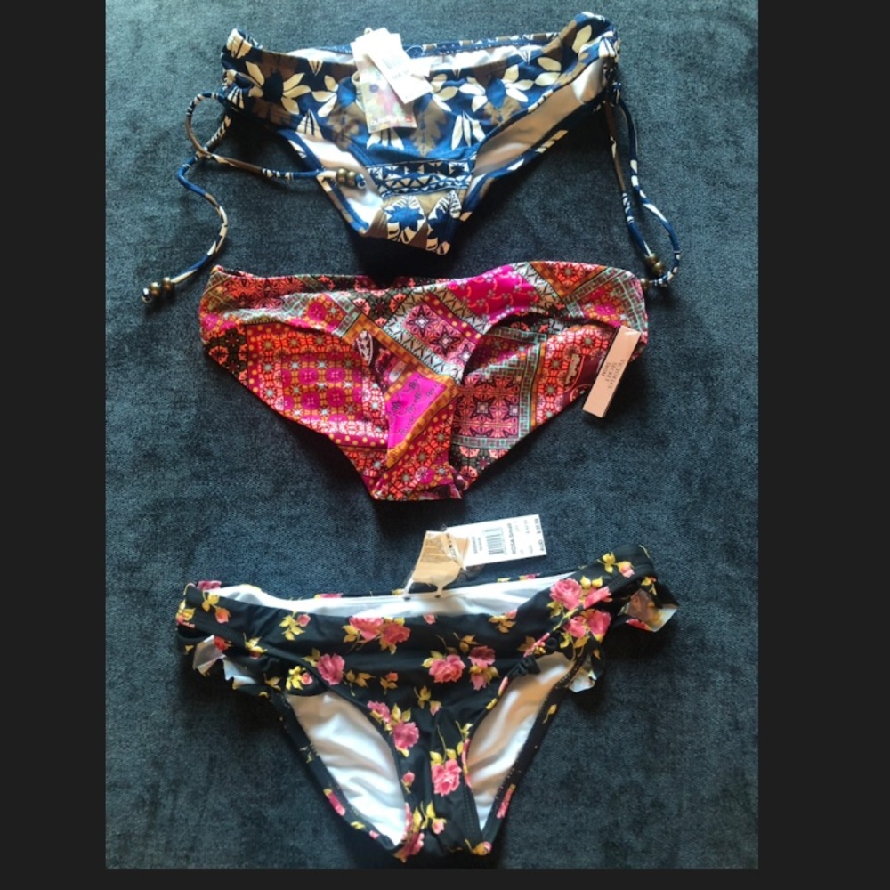 3 bathing suit bottoms brand new with tags.